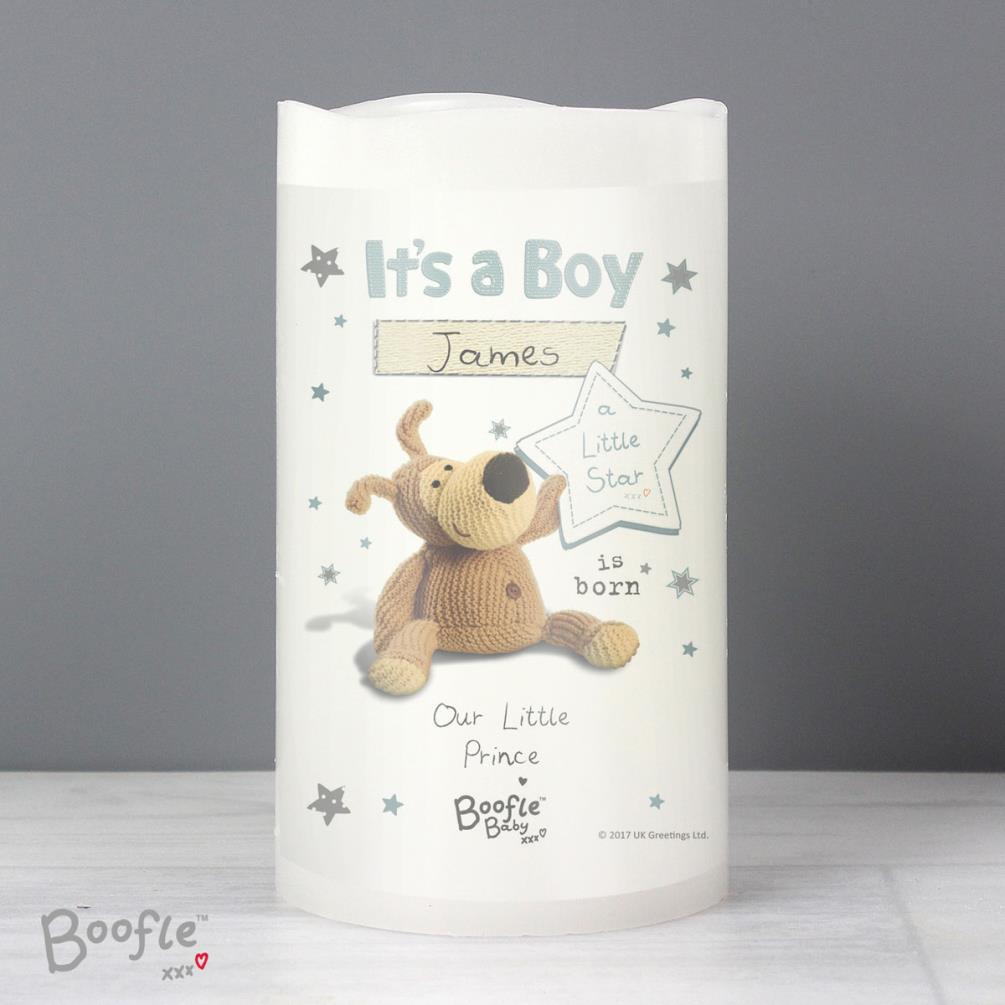 Personalised Boofle It's a Boy Nightlight LED Candle Extra Image 2